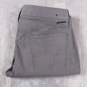 BONOBOS Golf Slim Fit Performance Pants Mens 34/32 Gray Polyester Nylon